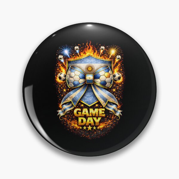 Item preview, Argentina Soccer Bow Game Day Fire Crest Graphic designed and sold by MuniraWearify.