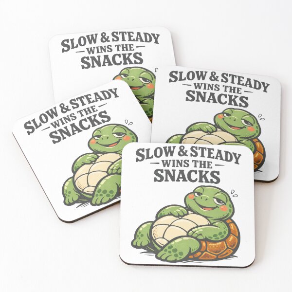 Item preview, Slow and Steady Wins the Snacks Lazy Sea Turtle Vintage Cartoon designed and sold by zoughlal.