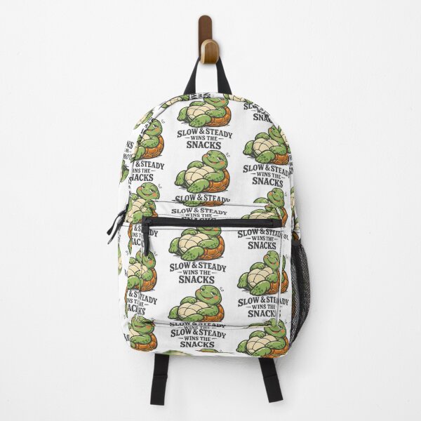 Item preview, Slow and Steady Wins the Snacks Lazy Sea Turtle Vintage Cartoon designed and sold by zoughlal.