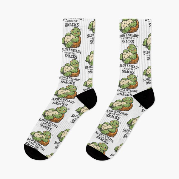 Item preview, Slow and Steady Wins the Snacks Lazy Sea Turtle Vintage Cartoon designed and sold by zoughlal.