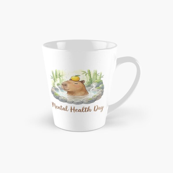 Item preview, Cute Zen Capybara Mental Health Day Watercolor designed and sold by auxincaftan0o.