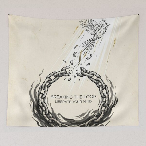 Item preview, Free Spirit Breaking Chains Illustration designed and sold by Tommy Studio.