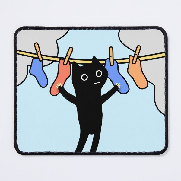 Item preview, Cat Hanging From the Clothesline designed and sold by ThingsCatsDo.