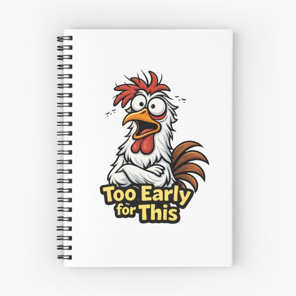 Item preview, Funny Chicken Quote – Too Early for This Humor Art designed and sold by anamul43.