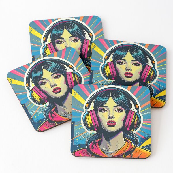 Item preview, Girl wearing a headphone designed and sold by MusicVibes.shop.