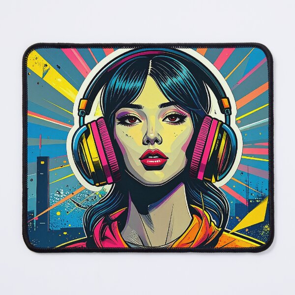 Item preview, Girl wearing a headphone designed and sold by MusicVibes.shop.