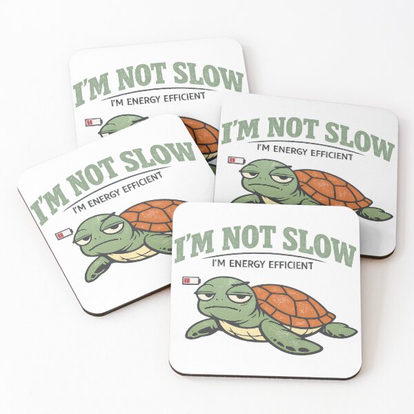 Item preview, Energy Efficient Sea Turtle Retro Quote with Grumpy Cute Mood designed and sold by zoughlal.