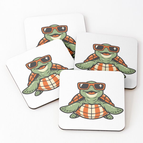 Item preview, 70s Retro Sea Turtle with Vintage Sunglasses Laid Back Vibe designed and sold by zoughlal.