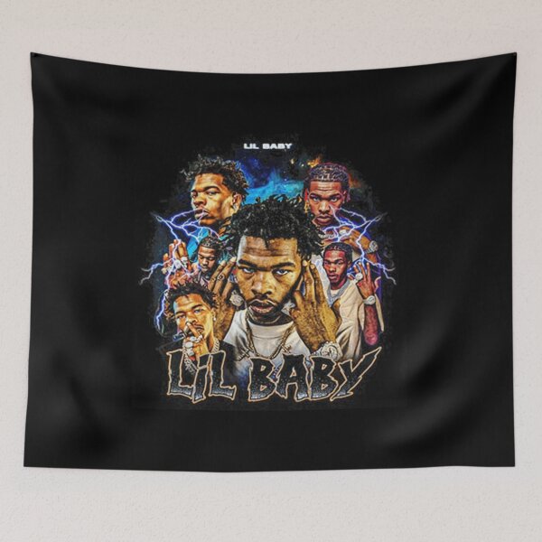 Item preview, Lil Baby Retro Street Rap Illustration designed and sold by tubbybirch.