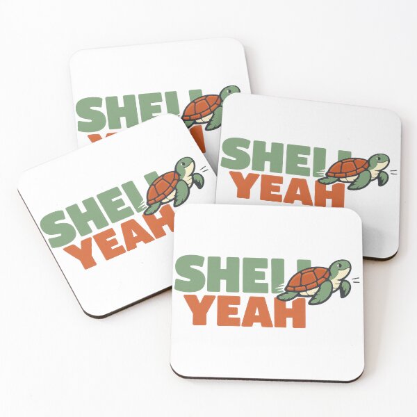 Item preview, Shell Yeah Sea Turtle Pun Bold Lettering Wordplay designed and sold by zoughlal.
