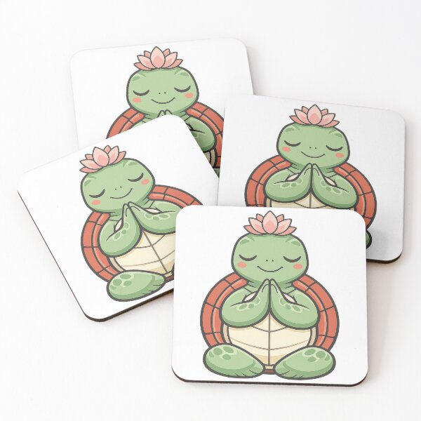 Item preview, Meditating Sea Turtle Namaste Lotus Calm Zen Motif designed and sold by zoughlal.