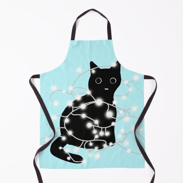 Item preview, Cat Tangled in Fairy Lights designed and sold by ThingsCatsDo.