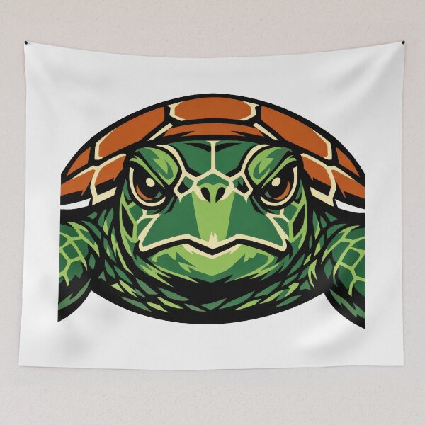 Item preview, Bold High Contrast Sea Turtle Portrait Close Up Statement Look designed and sold by zoughlal.