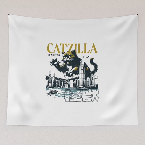 Item preview, Catzilla attacks Hong Kong designed and sold by paulrommer.