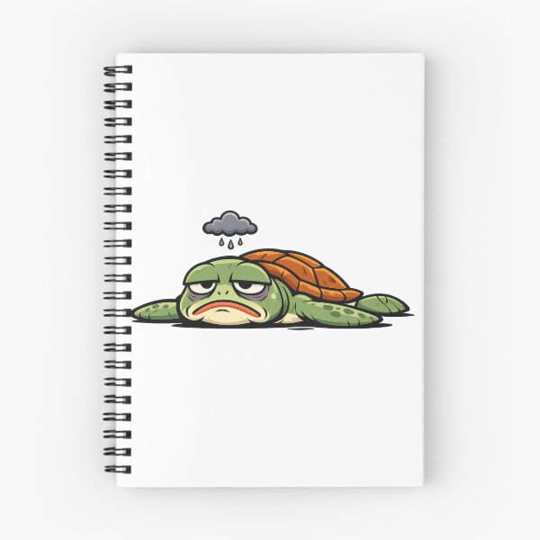 Item preview, Grumpy Monday Sea Turtle Exhausted Relatable Cartoon Mood designed and sold by zoughlal.