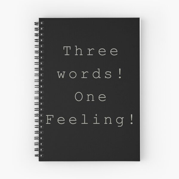 Aperçu de l'œuvre Trois mots, un sentiment – Édition Noire créée et vendue par Wednesday Art design .
