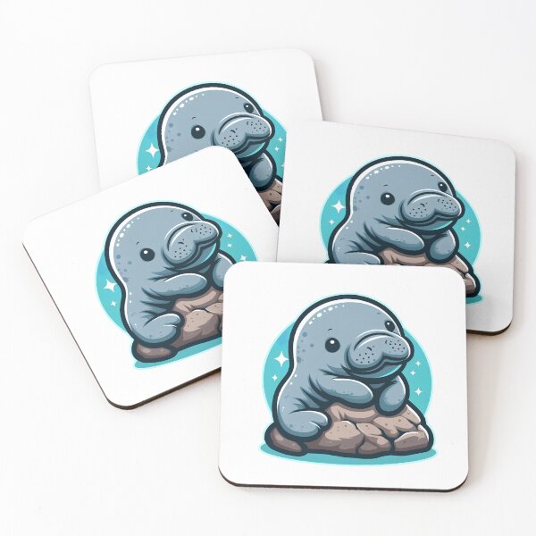 Item preview, Adorable kawaii manatee designed and sold by Artillenium.