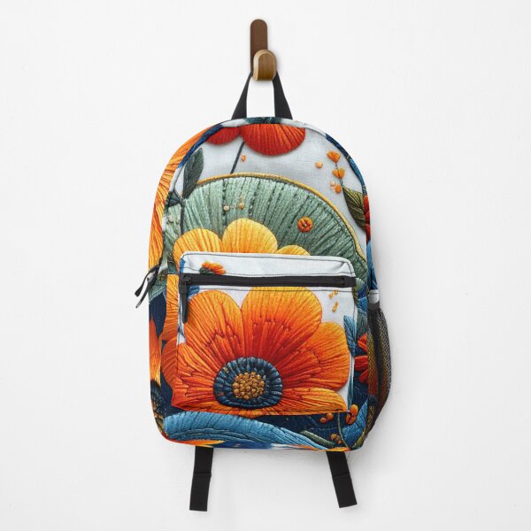 Item preview, Folk-Inspired Floral Embroidery Illustration designed and sold by mcraft studio.
