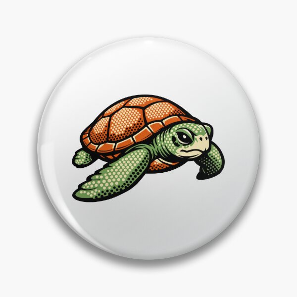 Item preview, Halftone Comic Sea Turtle Ben Day Dots Retro Screenprint Look designed and sold by zoughlal.