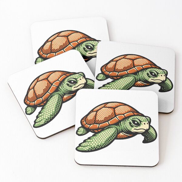 Item preview, Halftone Comic Sea Turtle Ben Day Dots Retro Screenprint Look designed and sold by zoughlal.