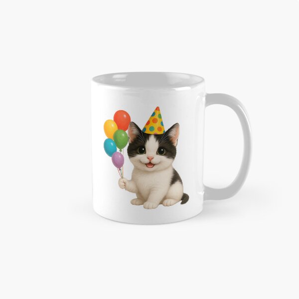 Item preview, Kitten party hat with balloons designed and sold by paulrommer.