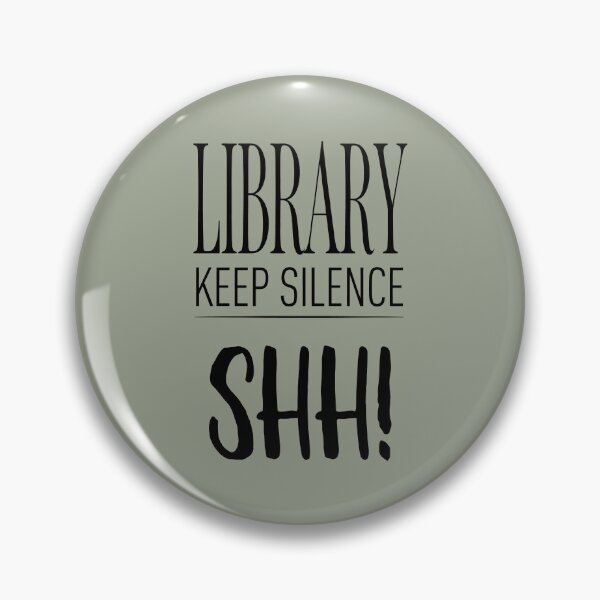Item preview, Library Keep Silence SHH Retro Metal Sign Typography Art designed and sold by SplashTastic.