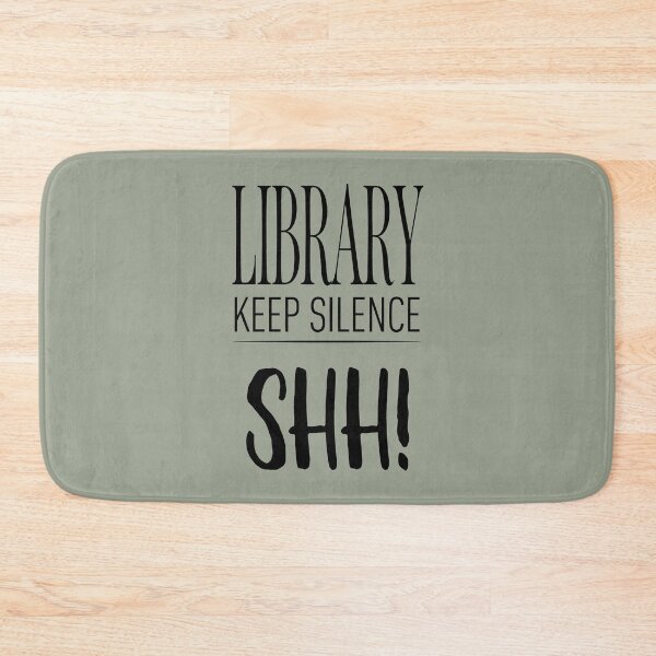Item preview, Library Keep Silence SHH Retro Metal Sign Typography Art designed and sold by SplashTastic.