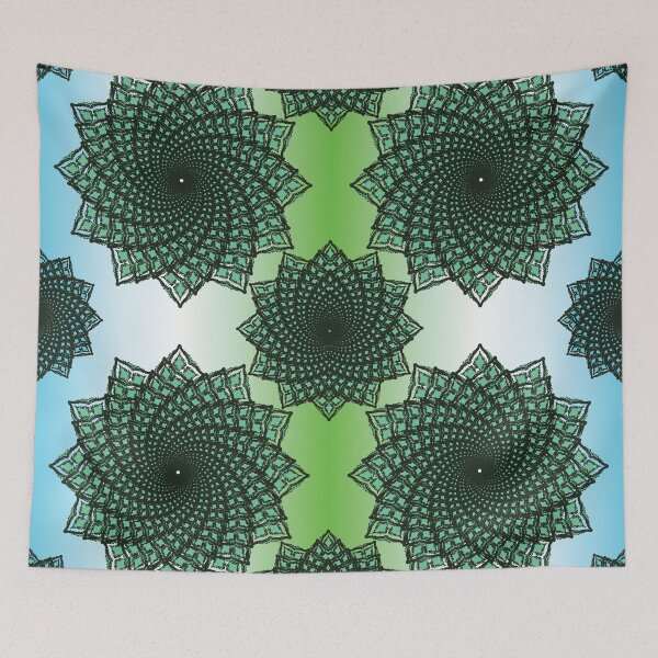 Item preview, Hypnotic Green Mandala Flow designed and sold by OIL Pattern Design .