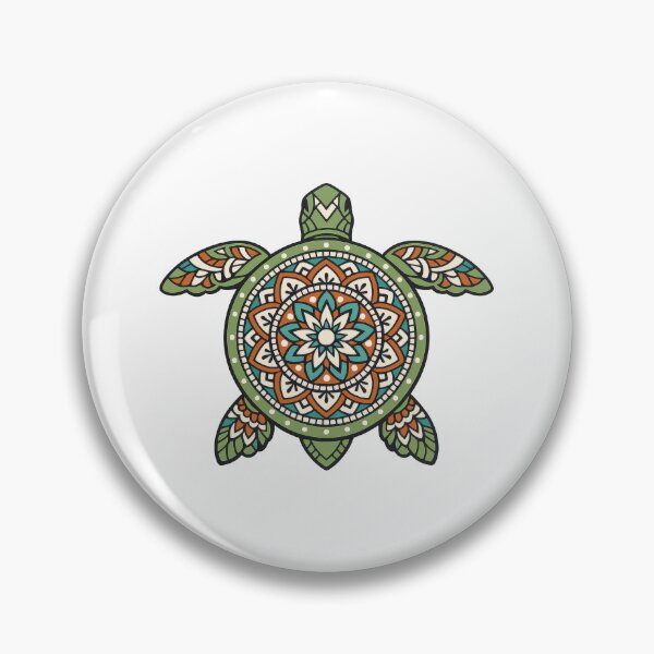 Item preview, Symmetrical Mandala Shell Sea Turtle Ornamental Zen Pattern designed and sold by zoughlal.