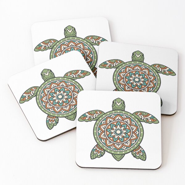 Item preview, Symmetrical Mandala Shell Sea Turtle Ornamental Zen Pattern designed and sold by zoughlal.