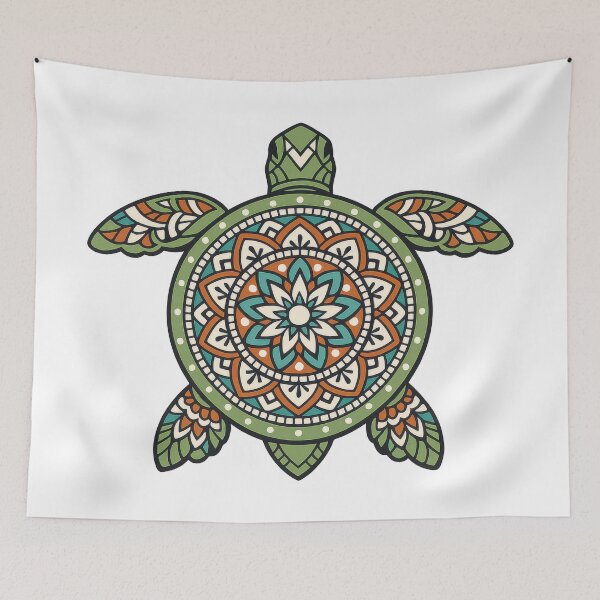 Item preview, Symmetrical Mandala Shell Sea Turtle Ornamental Zen Pattern designed and sold by zoughlal.