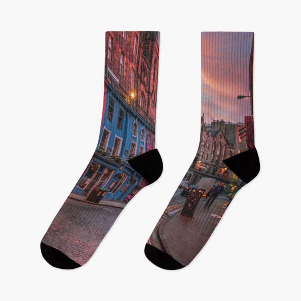Item preview, Romantic old town alley at sunset – Urban Travel Design designed and sold by Mauswohn.