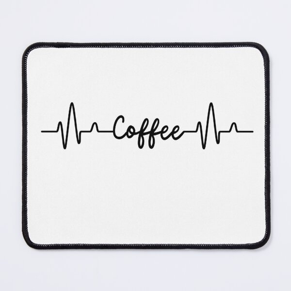 Item preview, Coffee Heartbeat EKG Pulse Line – Caffeine Lifeline Art designed and sold by designRshop999.