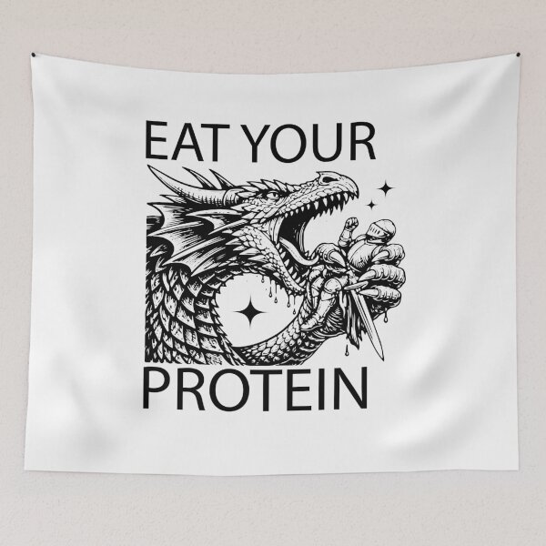 Item preview, Dragon eating dumbbells designed and sold by paulrommer.