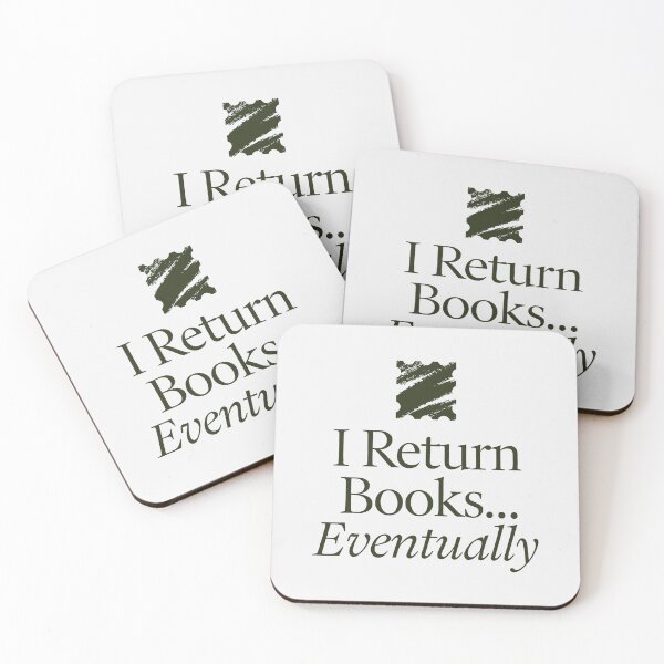 Item preview, I Return Books Eventually Funny Librarian and Book Lover Quote designed and sold by SplashTastic.
