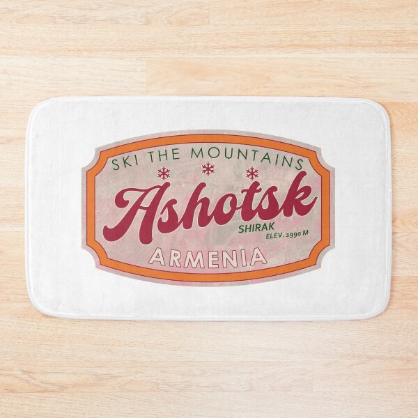Item preview, Ashotsk, Armenia, Shirak, Ski, textured skiing badge designed and sold by Wanderful-roads.