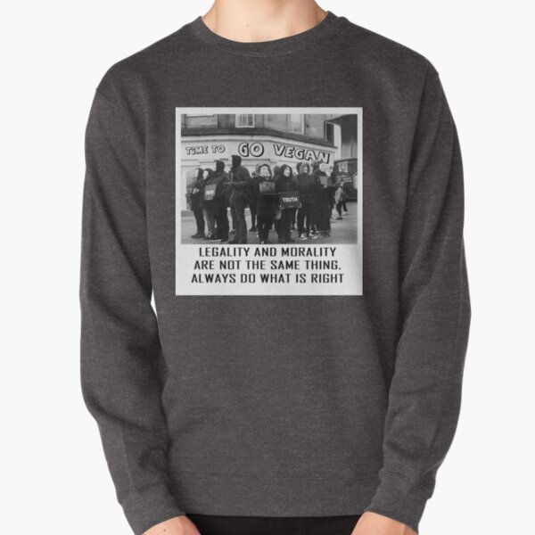 Anonymous for the voiceless cube of truth vegan animal rights Pullover Sweatshirt
