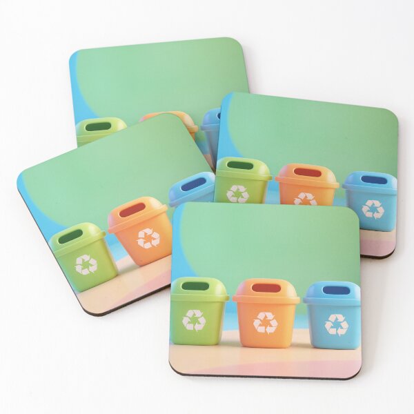 Item preview, Colorful Recycling Bins For Kids Promoting Waste Sorting Environmental Awareness Sustainability Education Playful Learning designed and sold by Mimoshi ⭐⭐⭐⭐⭐.
