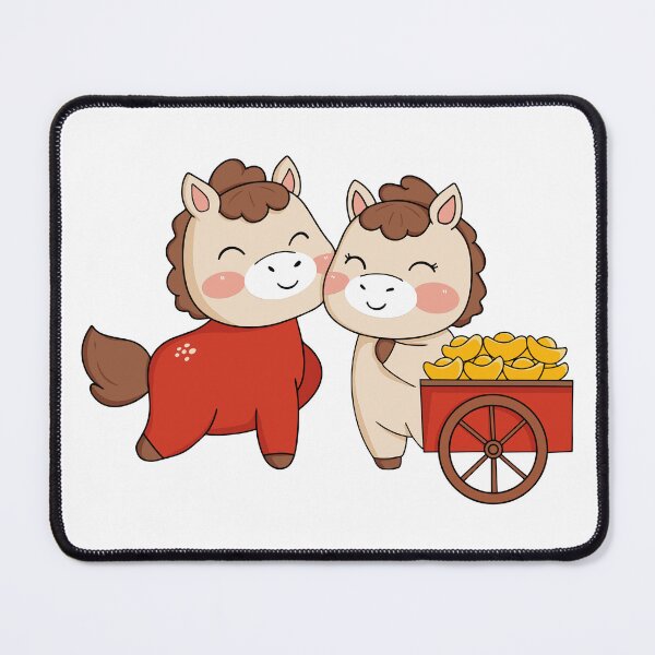 Item preview, Two Cute Horses with Gold Cart designed and sold by IN Tales.
