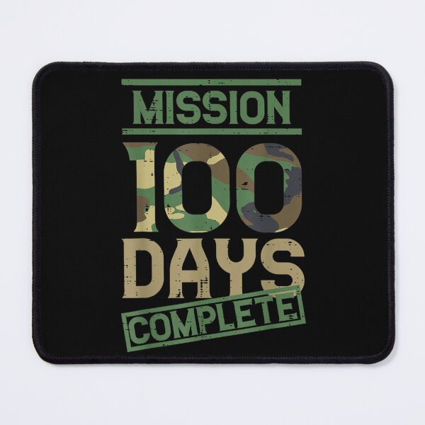 Item preview, Mission 100 Days Complete Military Camouflage Style School Achievement Art designed and sold by SuziLope.