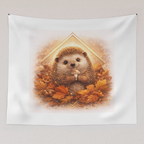 Item preview, Hedgehog – Gentle Glow Woodland Art designed and sold by GeoWild Designs.