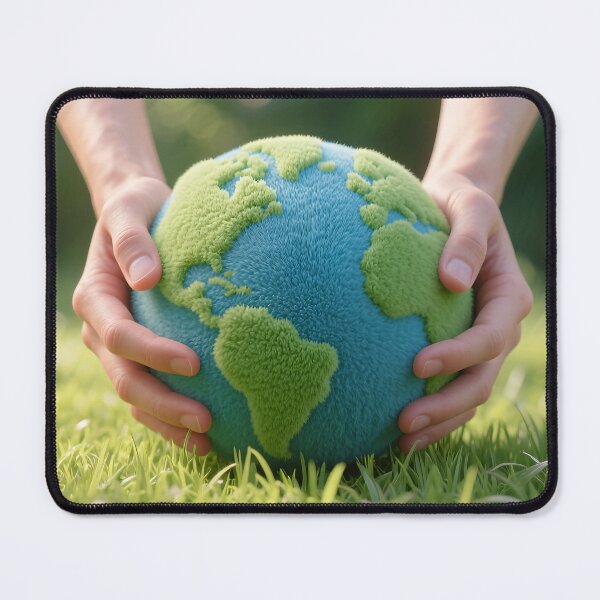 Item preview, Hands Gently Holding Green Earth Ball Symbolizing Environmental Protection Sustainability Care Responsibility Future Hope designed and sold by Mimoshi ⭐⭐⭐⭐⭐.