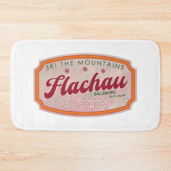 Item preview, Flachau, Austria, Salzburg, Ski, textured skiing badge designed and sold by Wanderful-roads.