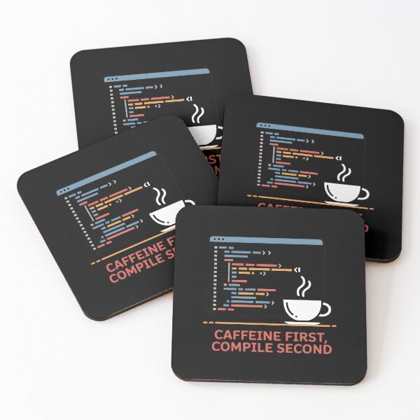 Item preview, Caffeine First Compile Second – Coffee & Code Programmer Shirt designed and sold by ImaginedSpace7.