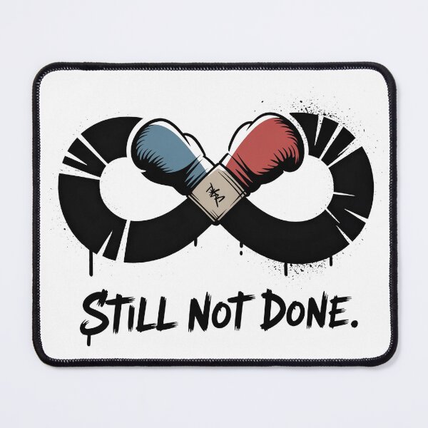 Item preview, Still Not Done Boxing Shirt – Fighter Mindset Street Art Stencil Design designed and sold by WSPrintCrafter.