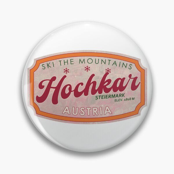 Item preview, Hochkar, Austria, Steiermark, Ski, textured skiing badge designed and sold by Wanderful-roads.