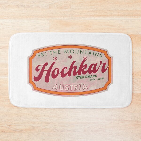 Item preview, Hochkar, Austria, Steiermark, Ski, textured skiing badge designed and sold by Wanderful-roads.
