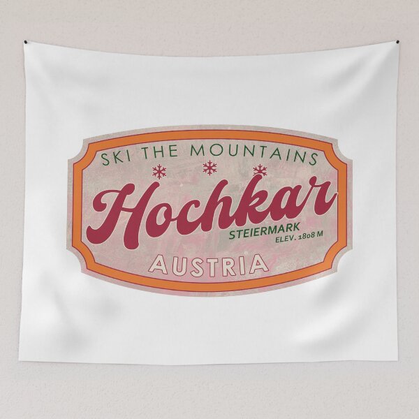 Item preview, Hochkar, Austria, Steiermark, Ski, textured skiing badge designed and sold by Wanderful-roads.