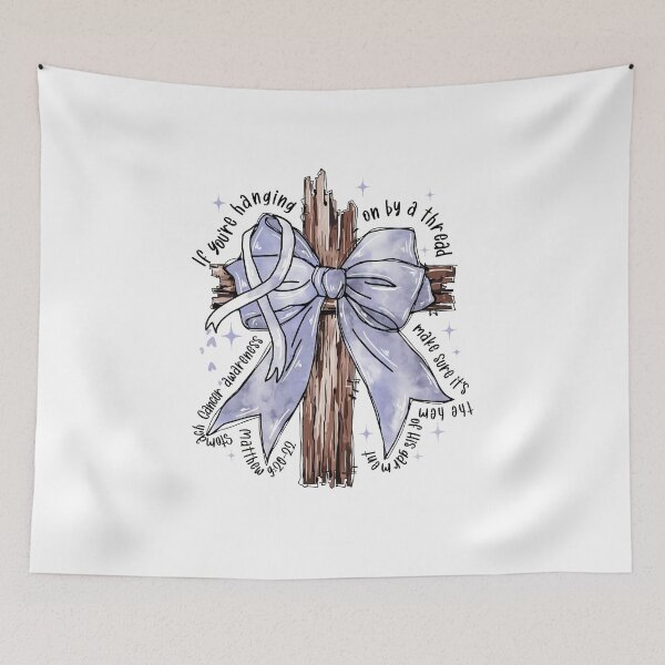 Item preview, Jesus Purple Bow Cross Stomach Cancer designed and sold by Kaydenkin.