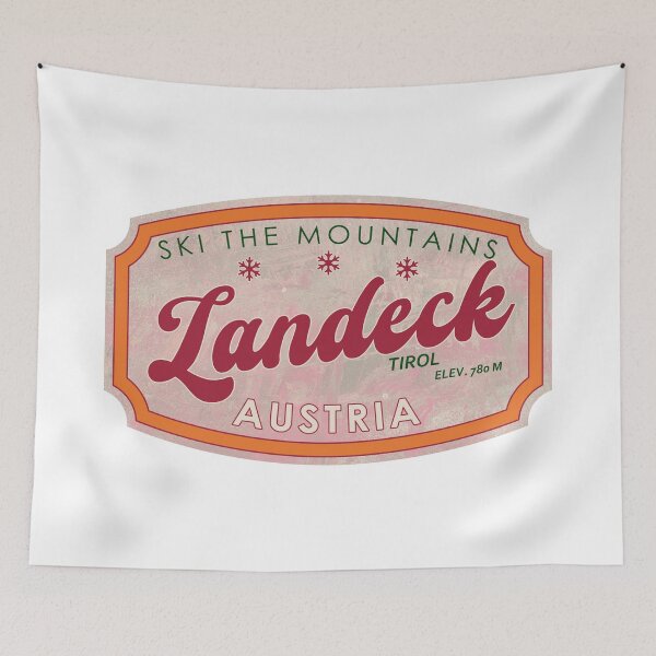 Item preview, Landeck, Austria, Tirol, Ski, textured skiing badge designed and sold by Wanderful-roads.